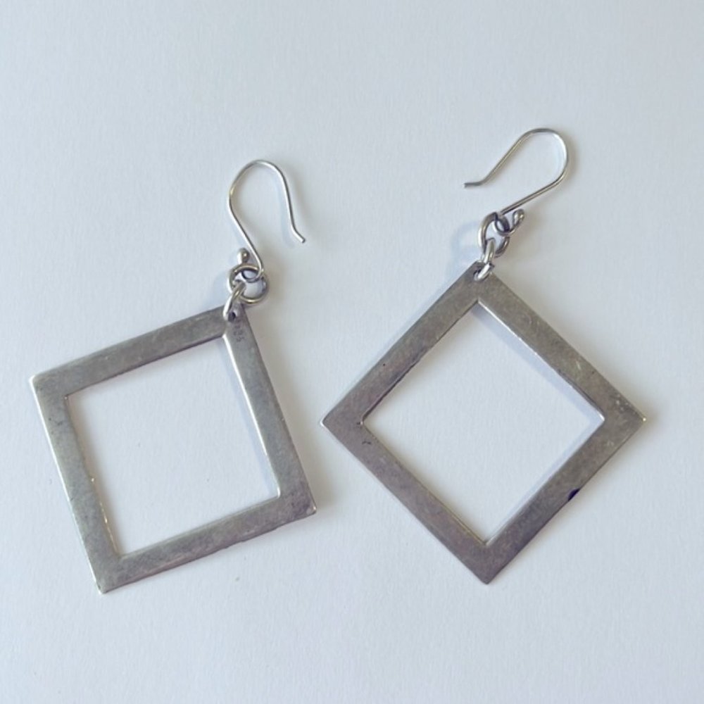 925 geometric earrings